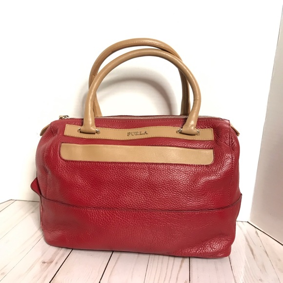 FURLA PEBBLE LEATHER SATCHEL - Picture 8 of 11